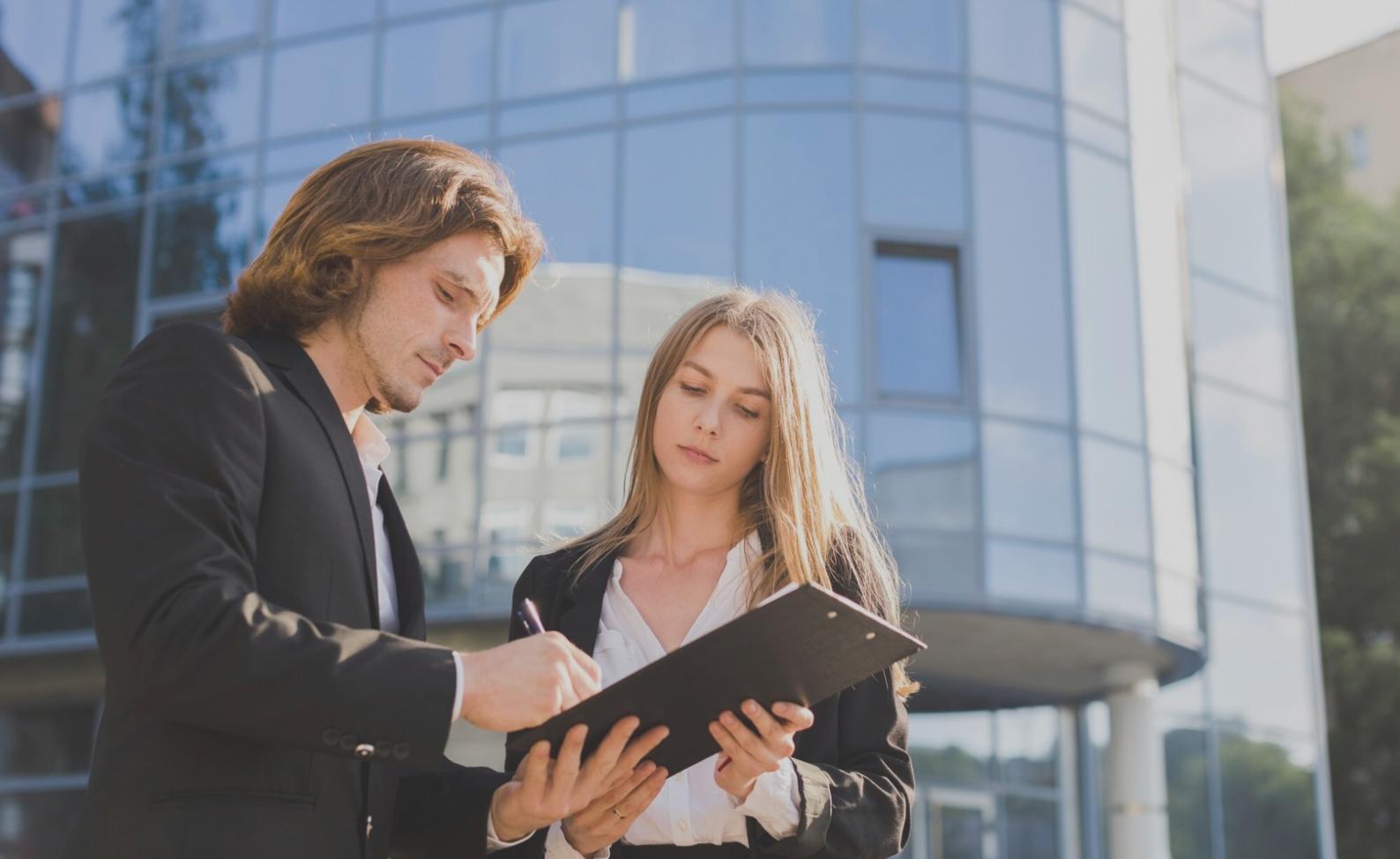 Financial analysis workspace with cash flow charts and business documents